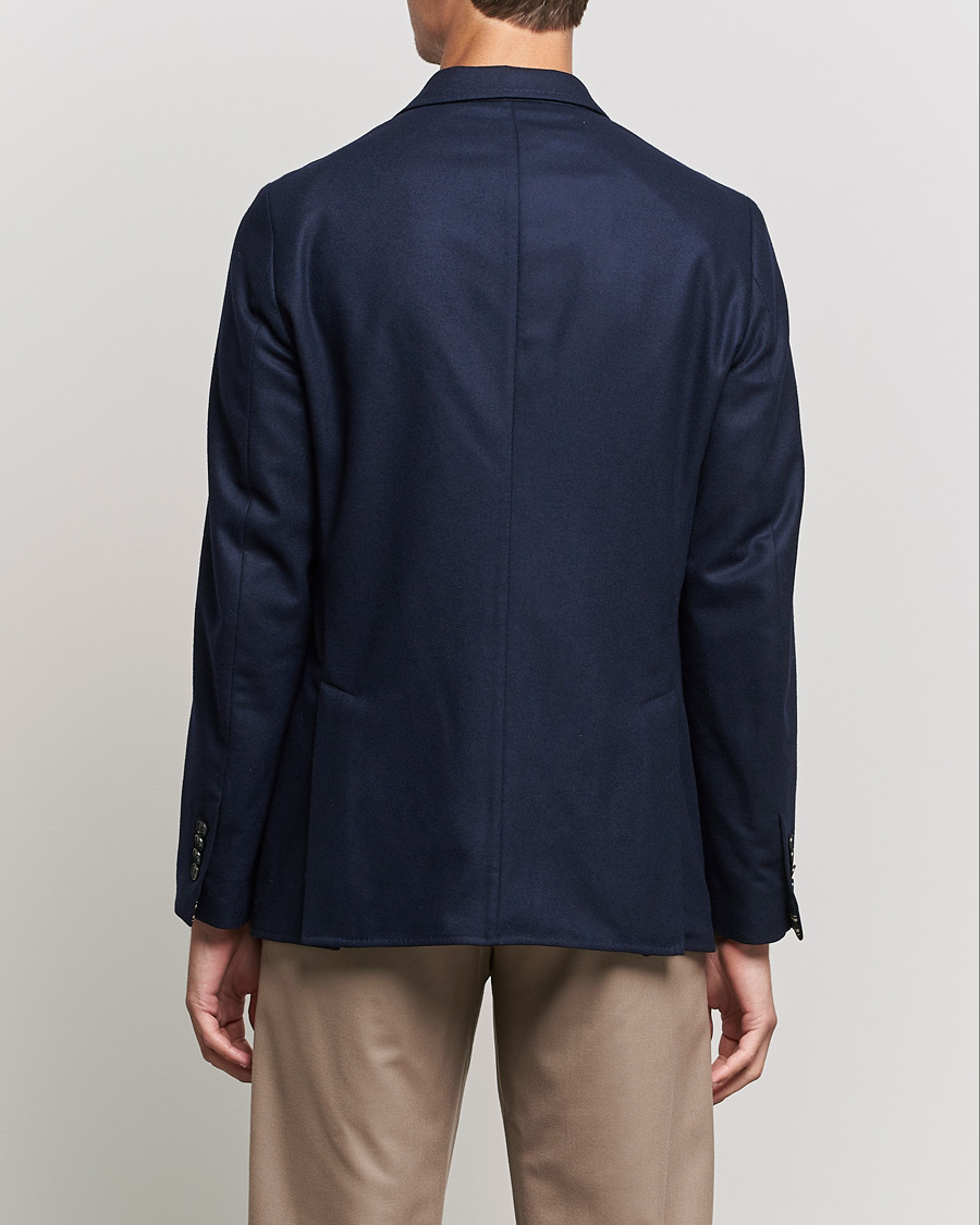 Herr | Kavajer | Brioni | Deconstructed Flannel Blazer Navy