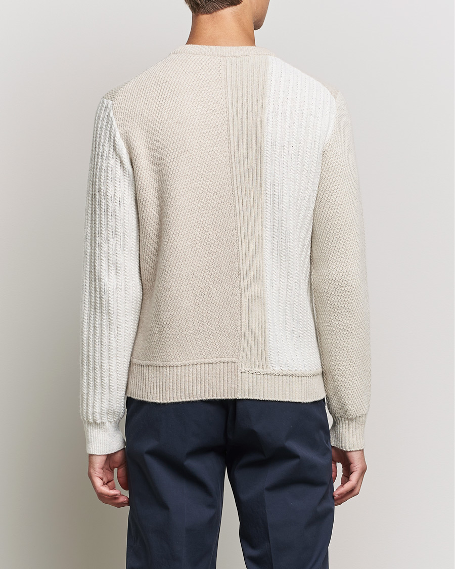 Herr | Tröjor | Brioni | Wool/Cashmere Patchwork Sweater Beige