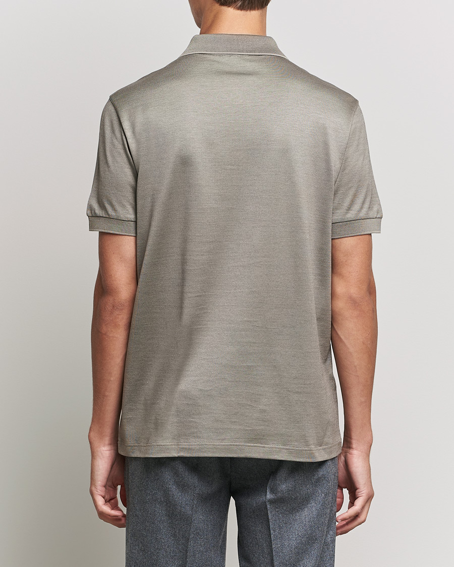 Herr | Pikéer | Brioni | Cotton/Silk Short Sleeve Polo Beige