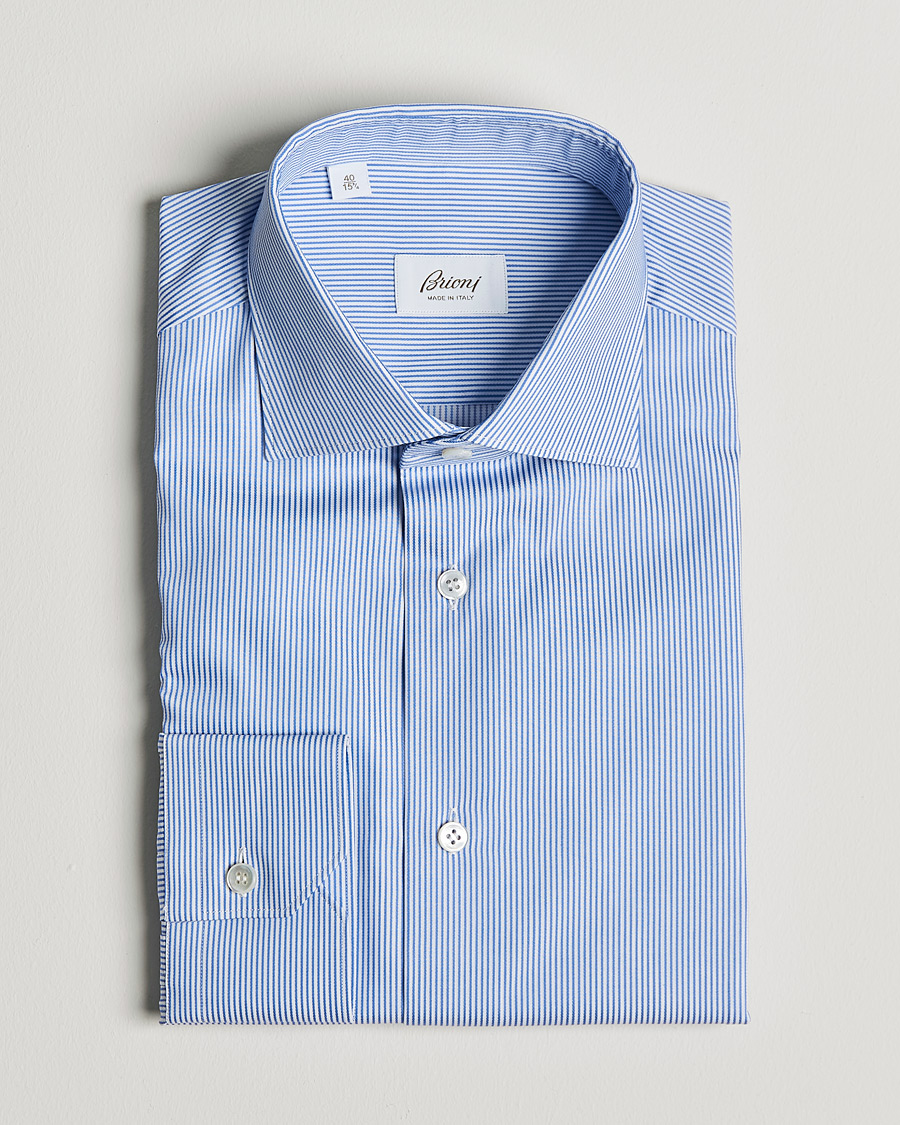 Herr | Skjortor | Brioni | Slim Fit Dress Shirt Light Blue Stripe