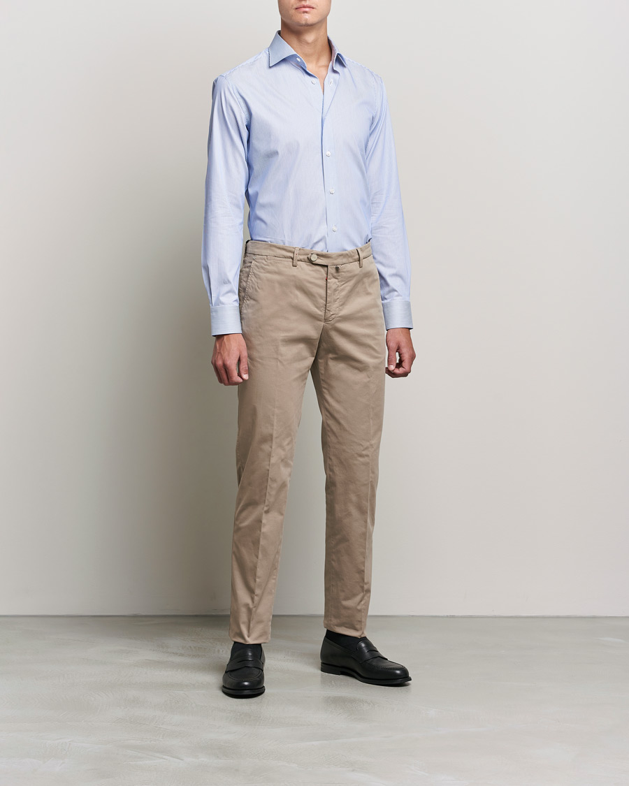Herr | Skjortor | Brioni | Slim Fit Dress Shirt Light Blue Stripe