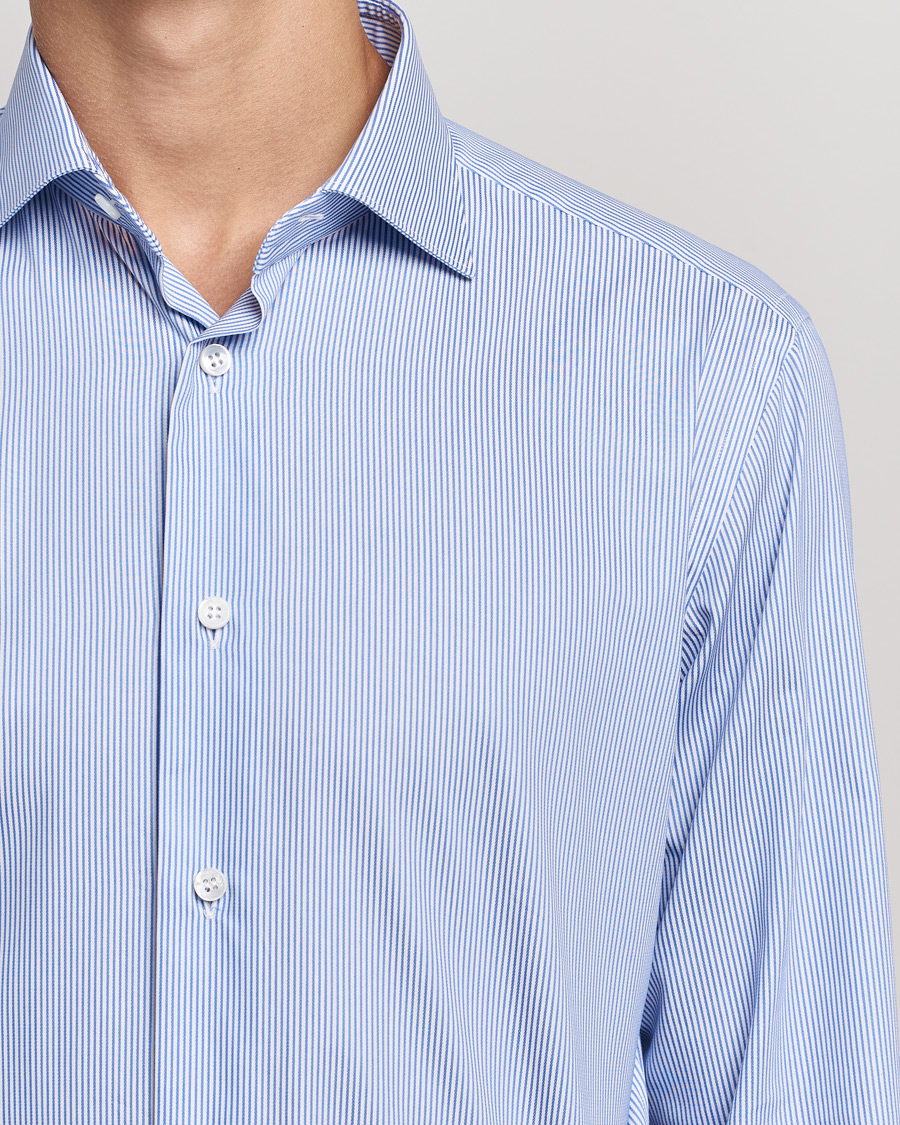 Herr | Skjortor | Brioni | Slim Fit Dress Shirt Light Blue Stripe