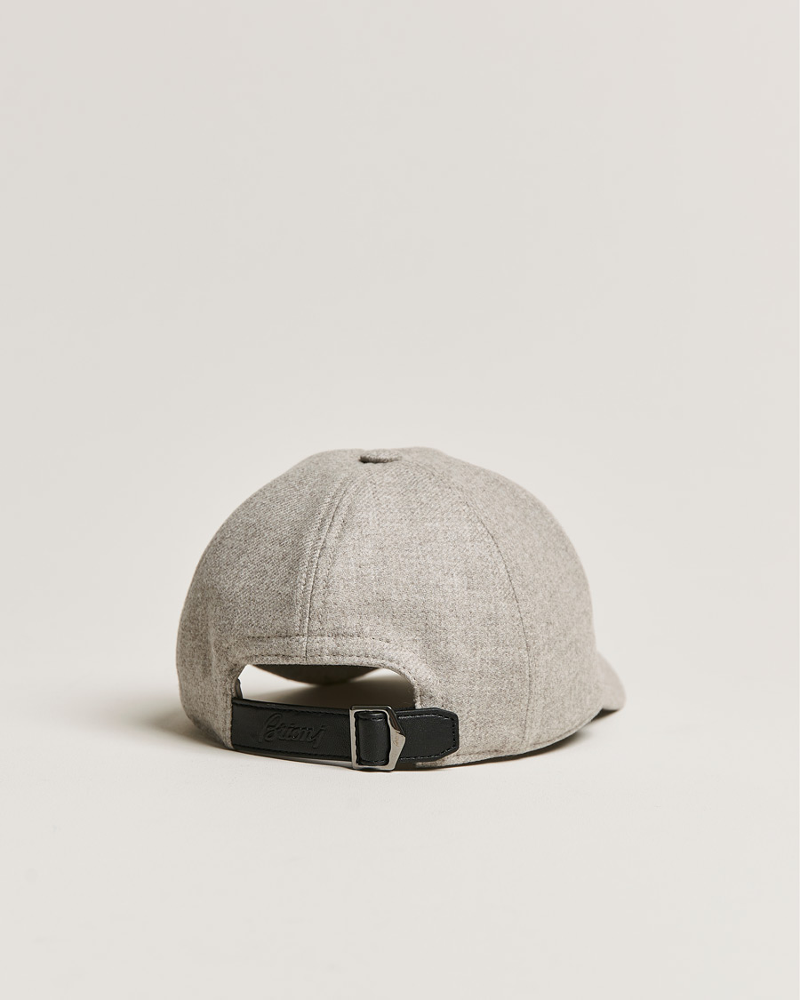 Herr | Brioni Cashmere Flannel Baseball Cap Light Grey | Brioni | Cashmere Flannel Baseball Cap Light Grey