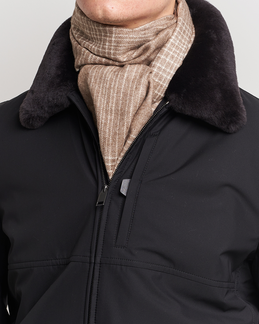 Herr | Brioni Cashmere/Silk Scarf Taupe | Brioni | Cashmere/Silk Scarf Taupe
