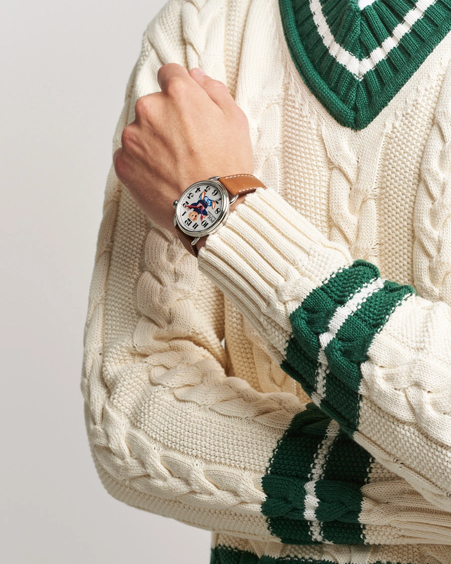 Herr | Läderarmband | Polo Ralph Lauren | 42mm Automatic Flag Bear White Dial
