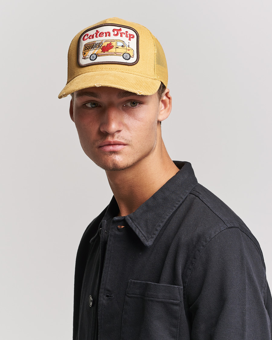 Herr | Dsquared2 Caten Trip Baseball Cap Mustard | Dsquared2 | Caten Trip Baseball Cap Mustard