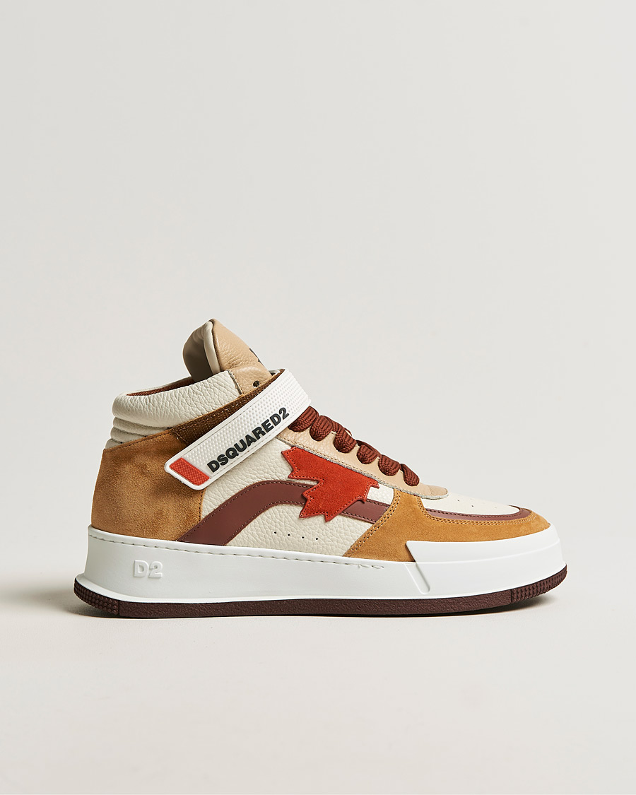Herr | Dsquared2 Canadian High Tops White/Camel | Dsquared2 | Canadian High Tops White/Camel