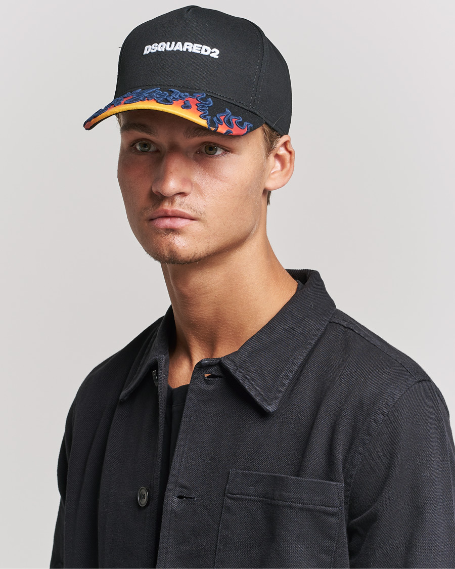 Herr | Dsquared2 Flames Baseball Cap Black | Dsquared2 | Flames Baseball Cap Black