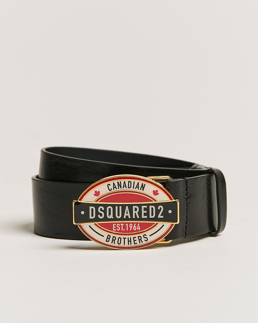 Herr | Dsquared2 Plaque Belt Black | Dsquared2 | Plaque Belt Black