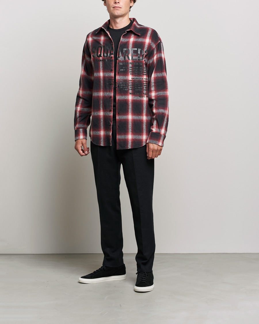 Herr | Skjortor | Dsquared2 | Plaid Shirt Red/Black