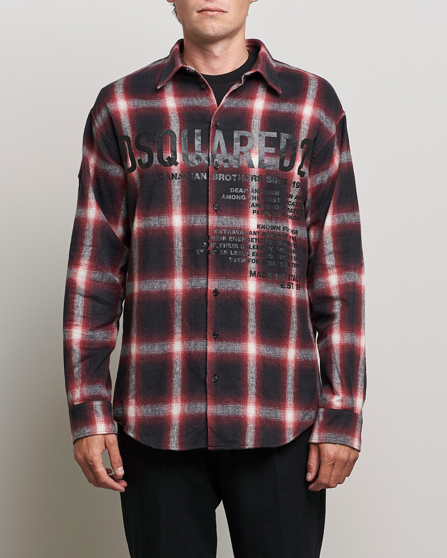 Herr | Skjortor | Dsquared2 | Plaid Shirt Red/Black