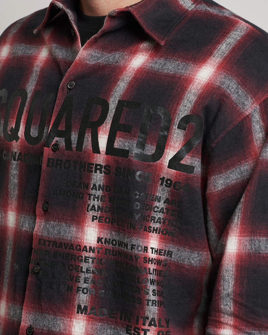 Herr | Skjortor | Dsquared2 | Plaid Shirt Red/Black