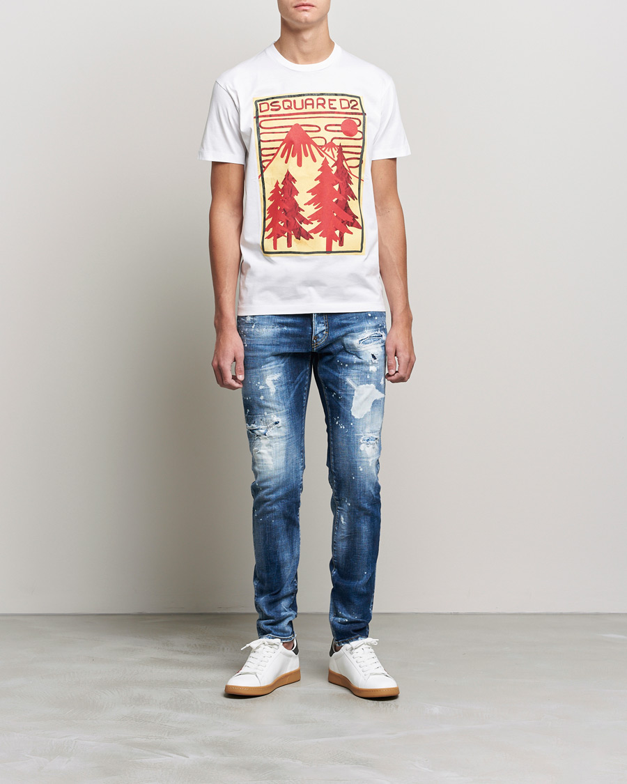 Herr | T-Shirts | Dsquared2 | Mountain Cool Tee White