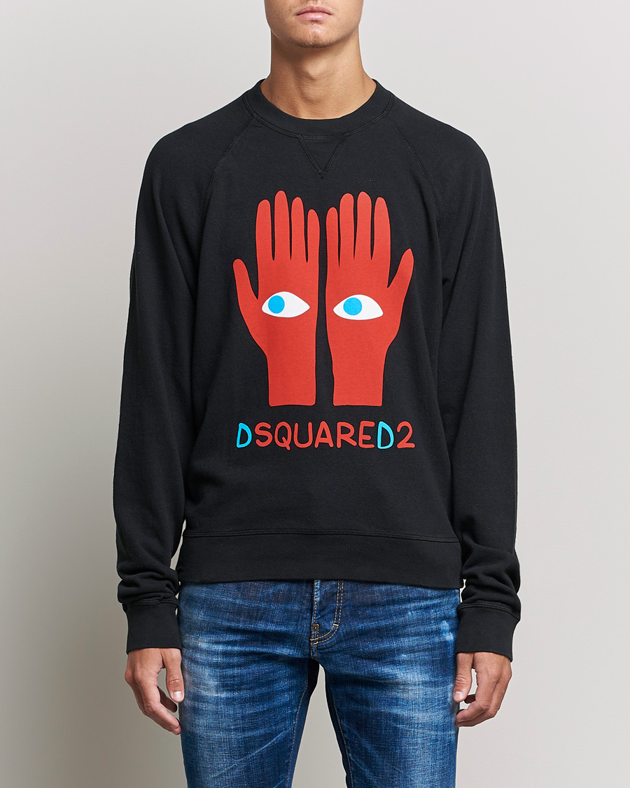 Herr | Dsquared2 | Dsquared2 | Eyes On Hand Sweatshirt Black
