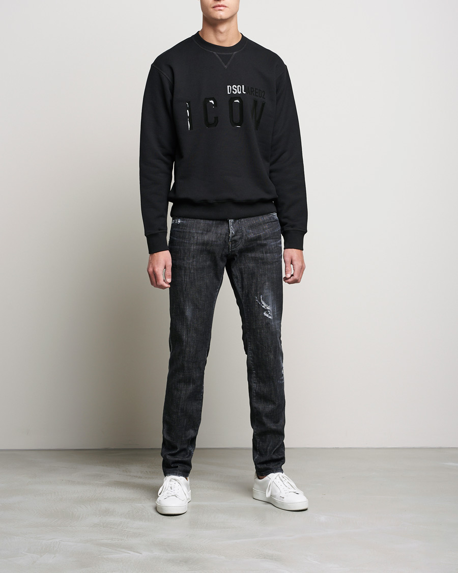 Herr | Tröjor | Dsquared2 | Icon Tonal Logo Sweatshirt Black