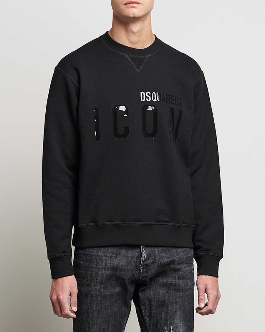 Herr | Tröjor | Dsquared2 | Icon Tonal Logo Sweatshirt Black