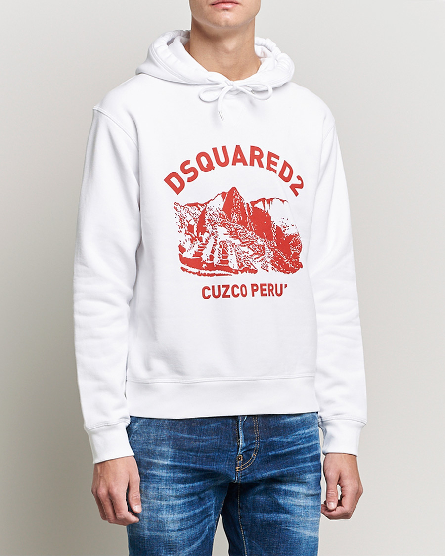 Herr | Tröjor | Dsquared2 | Cuzco Hoodie White