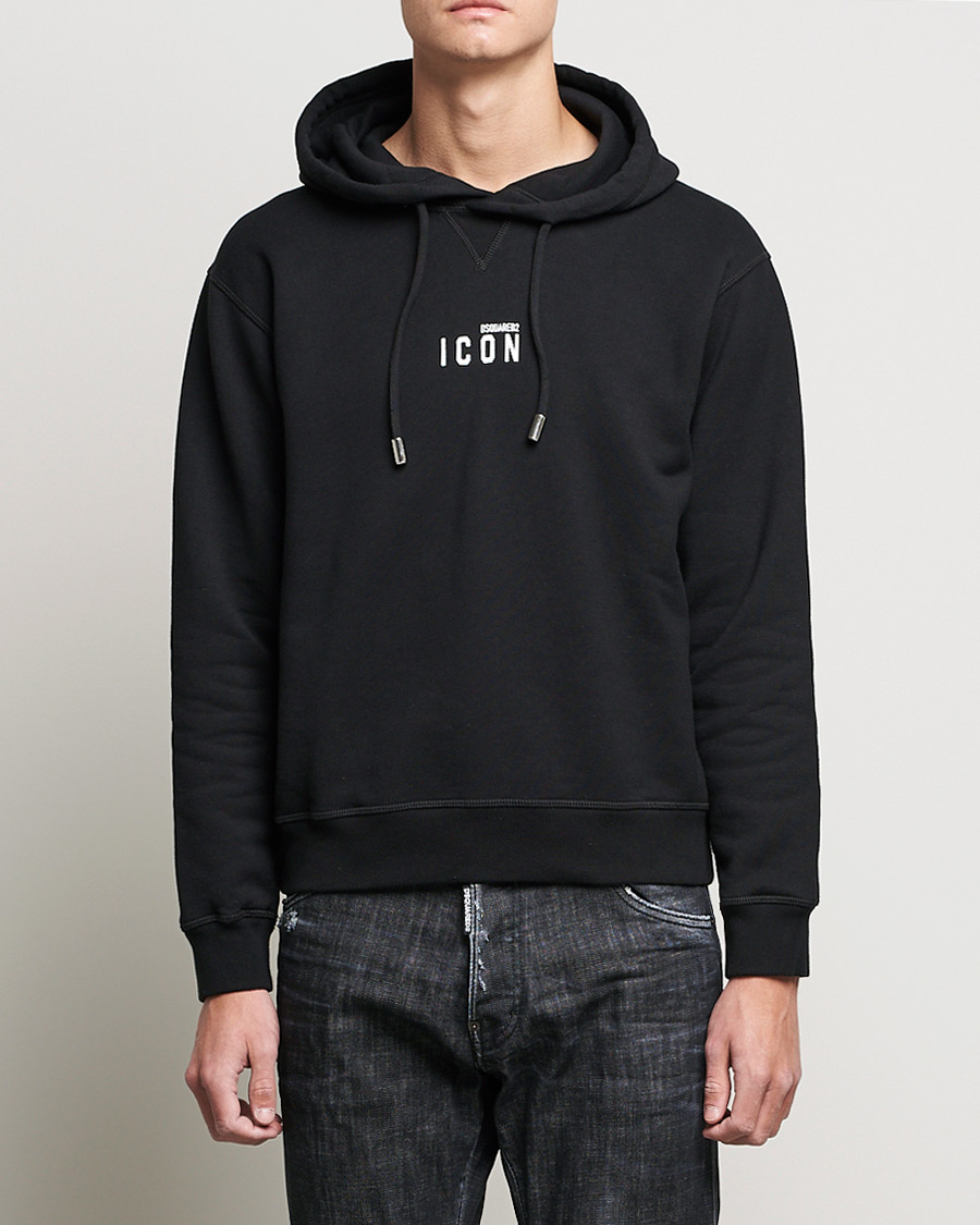 Herr | Tröjor | Dsquared2 | Icon small Logo Hoodie Black