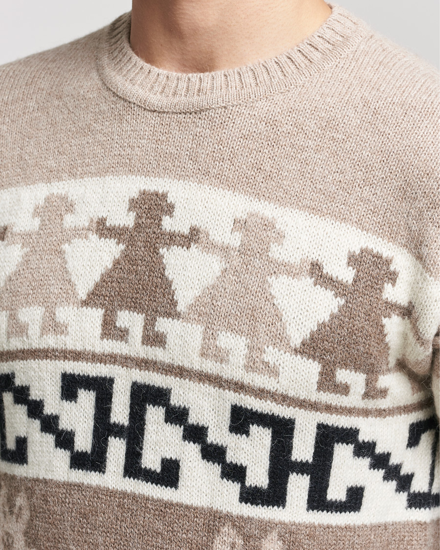 Herr | Tröjor | Dsquared2 | Llamas Heavy knitted Sweater Beige