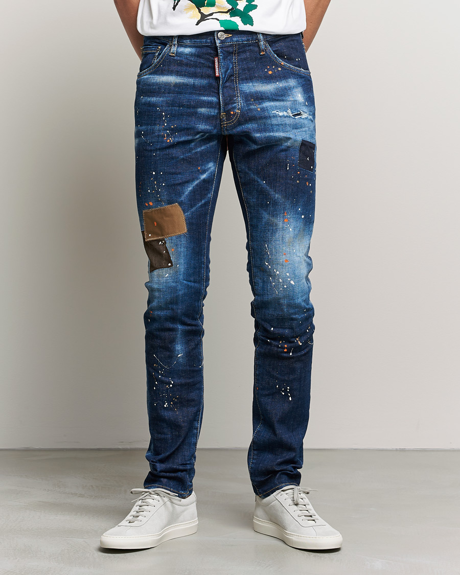 Herr | Slim fit | Dsquared2 | Cool Guy Patch Jeans Blue Wash