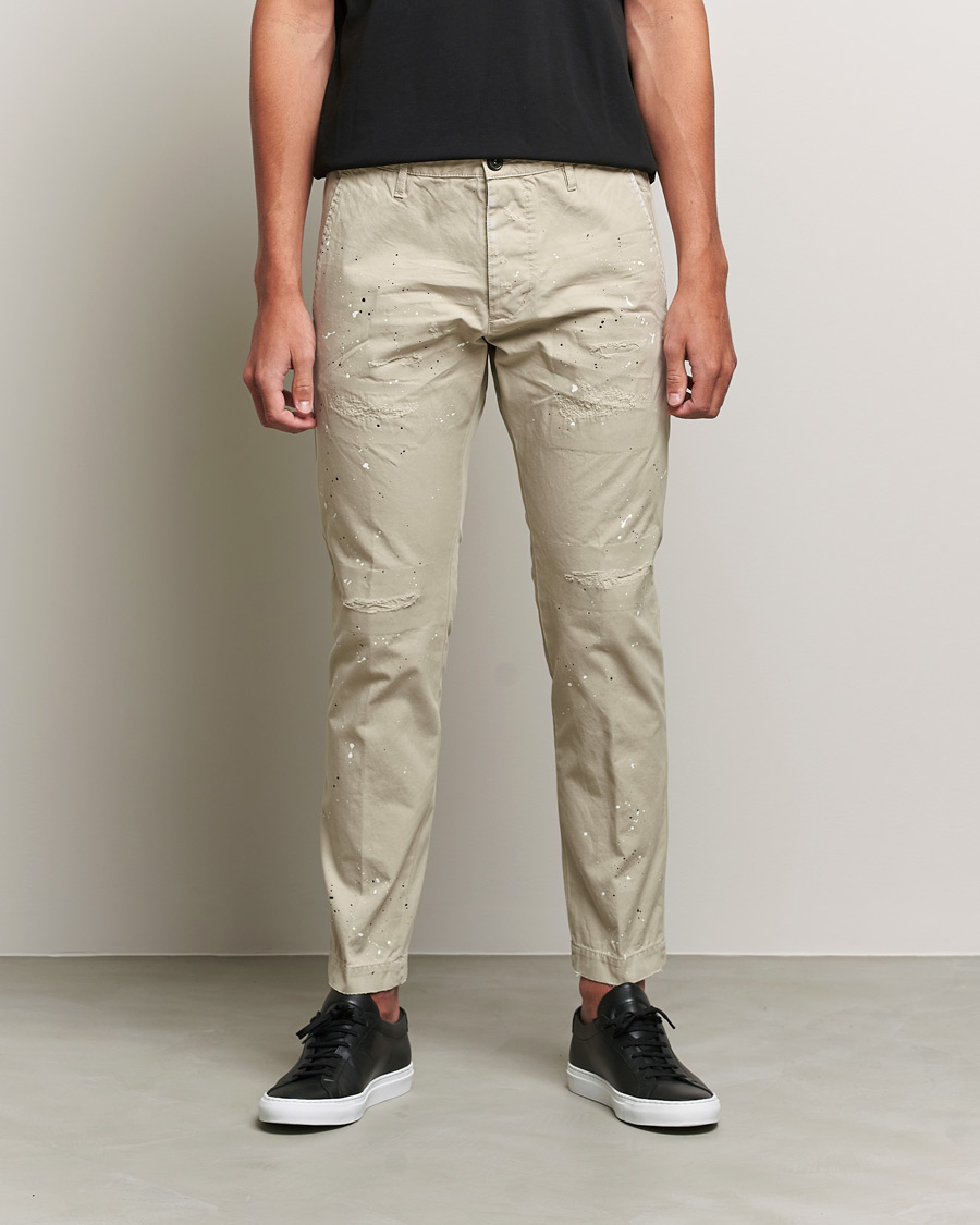 Herr | Byxor | Dsquared2 | Cool Guy Distressed Chinos Sand