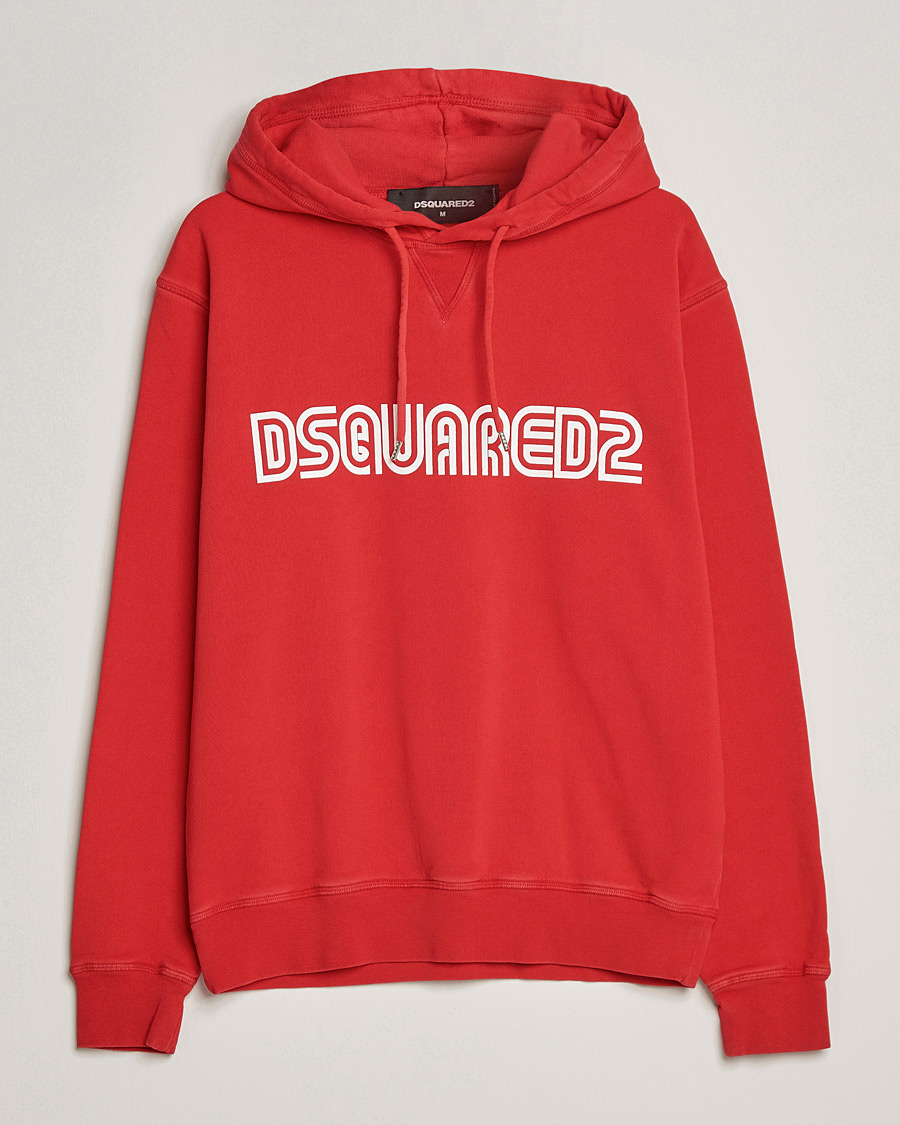Herr | Tröjor | Dsquared2 | Outline Cool Hoodie Oriental Red