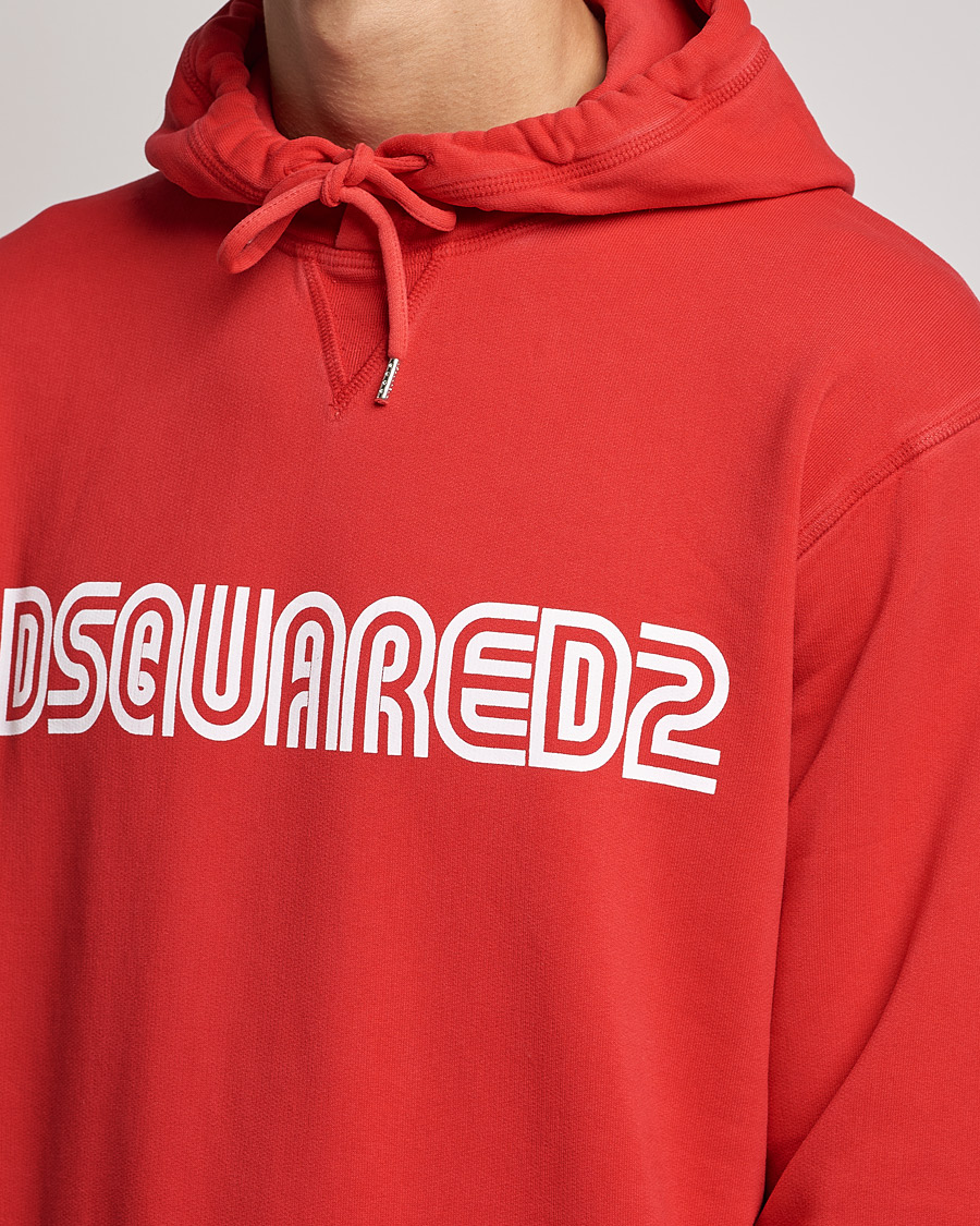 Herr | Tröjor | Dsquared2 | Outline Cool Hoodie Oriental Red