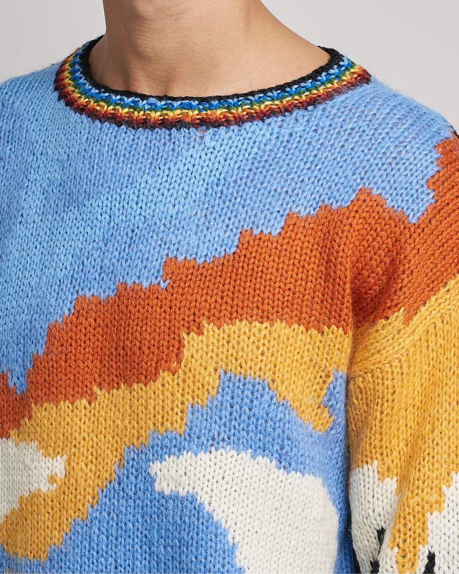 Herr | Tröjor | Dsquared2 | Bear Dawns Knitted Sweater Blue/White