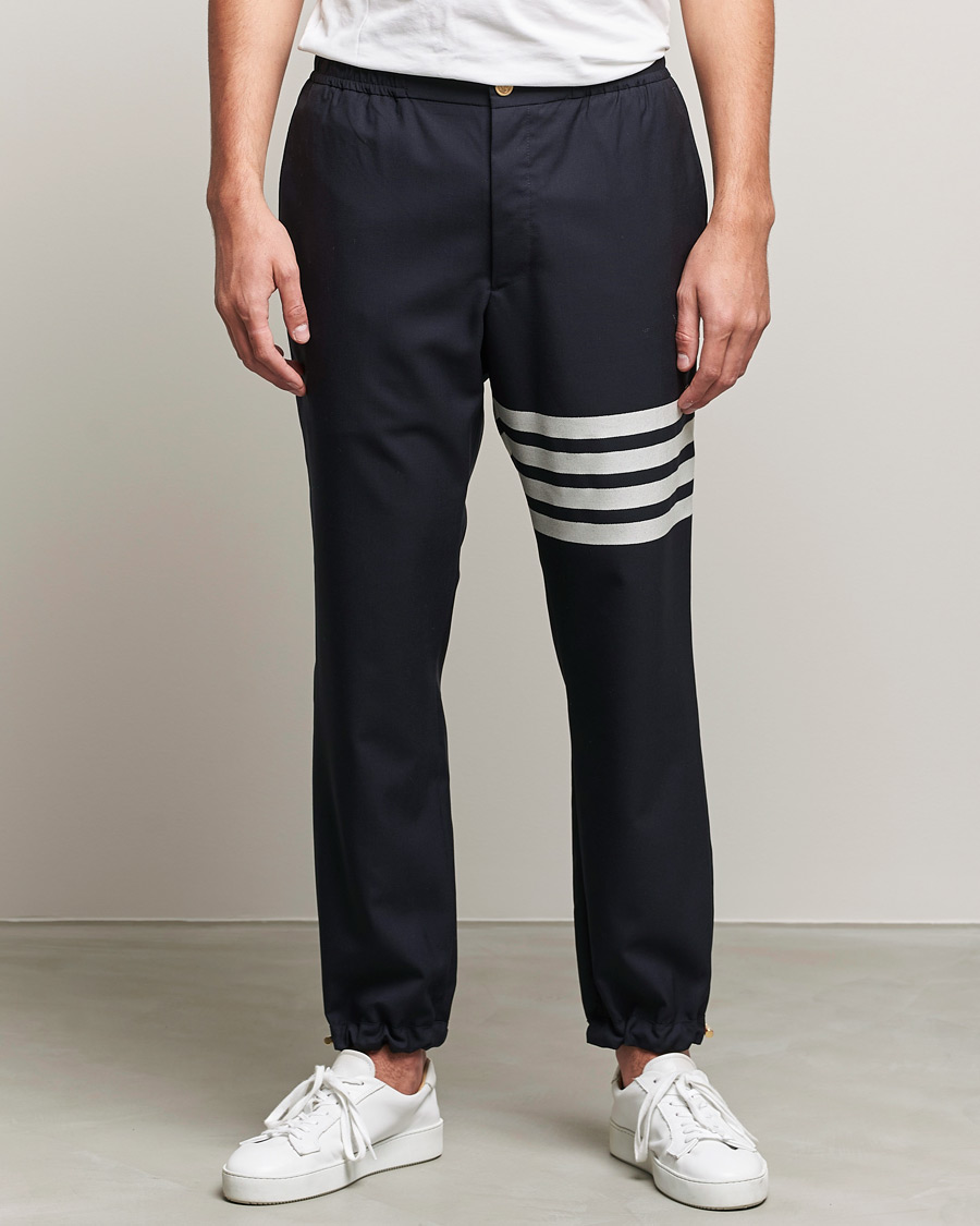 Herr | Byxor | Thom Browne | 4 Bar Wool Track Trousers Navy