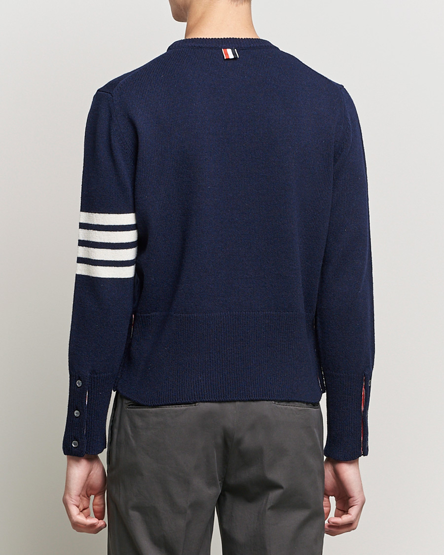 Herr | Tröjor | Thom Browne | 4 Bar Shetland Pullover Navy