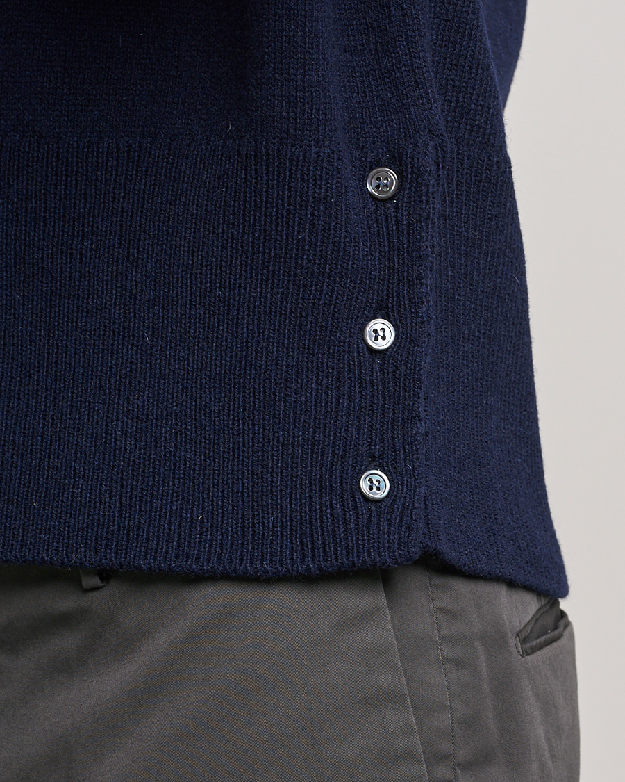 Herr | Tröjor | Thom Browne | 4 Bar Shetland Pullover Navy