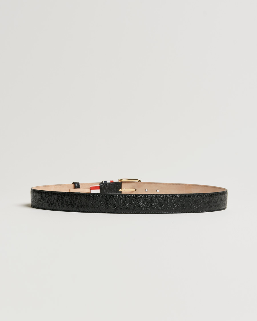 Herr | Thom Browne Grain Leather Belt Black | Thom Browne | Grain Leather Belt Black