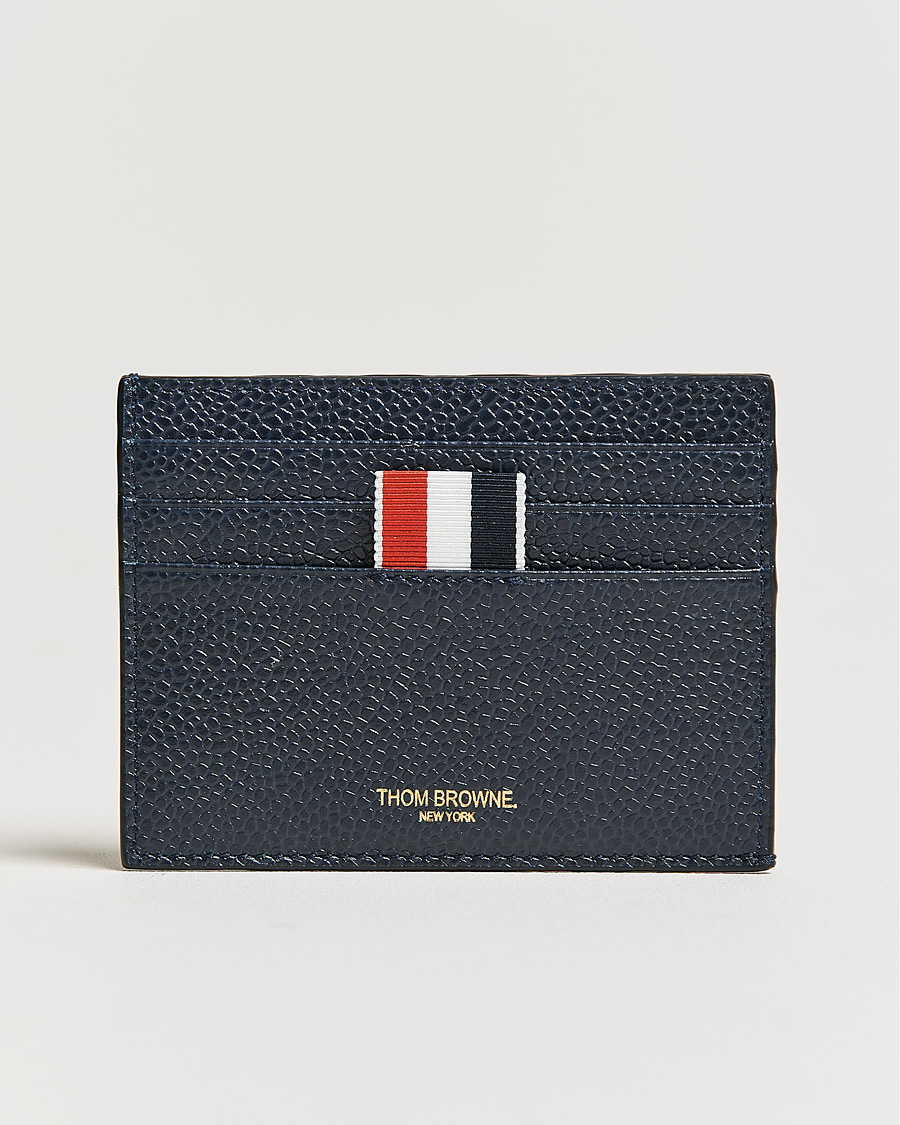 Herr | Thom Browne 4 Bar Card Holder Navy Calf | Thom Browne | 4 Bar Card Holder Navy Calf