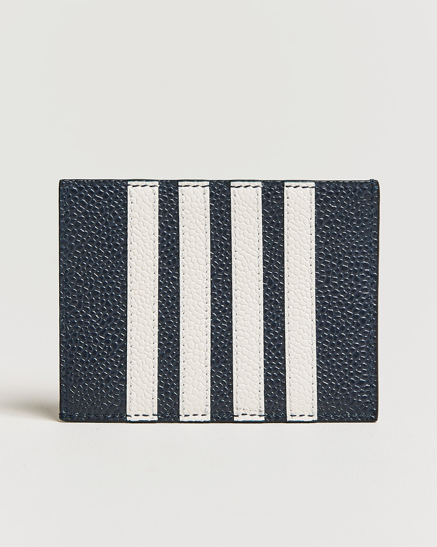 Herr | Thom Browne 4 Bar Card Holder Navy Calf | Thom Browne | 4 Bar Card Holder Navy Calf