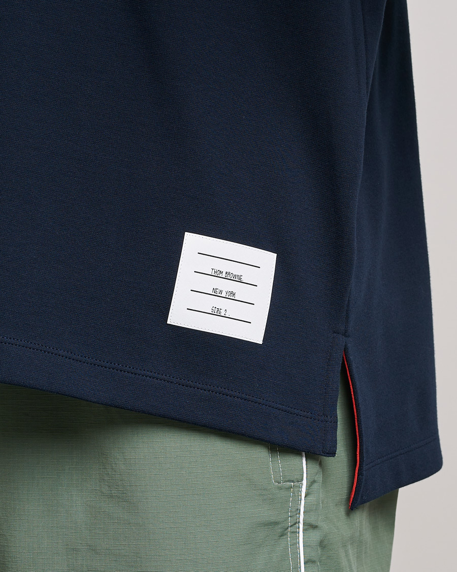 Herr | T-Shirts | Thom Browne | Oversize Pocket Stripe T-Shirt Navy