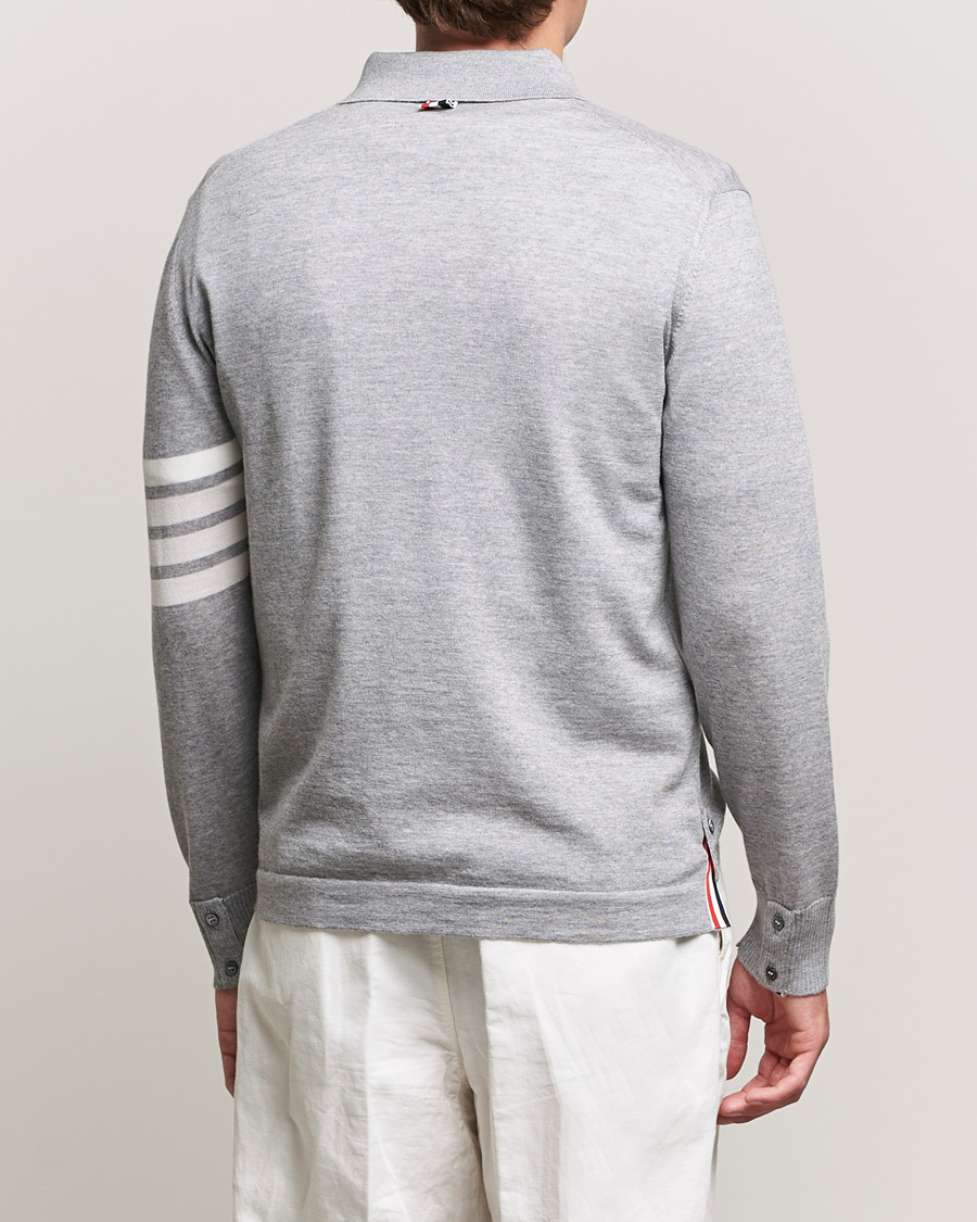 Herr | Skjortor | Thom Browne | Merino Wool Button Down Shirt Light Grey
