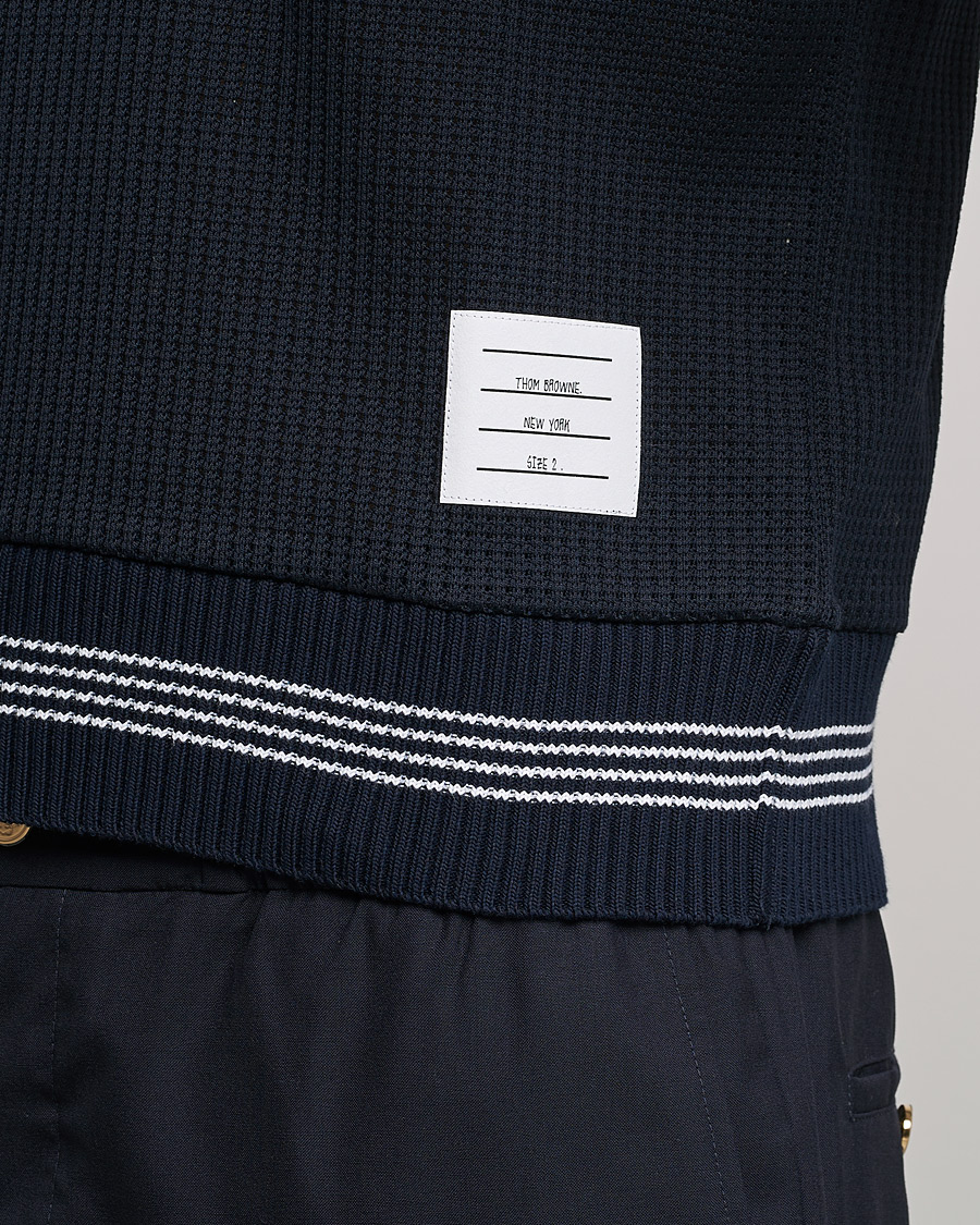 Herr | Pikéer | Thom Browne | Rib Cuff Polo Navy