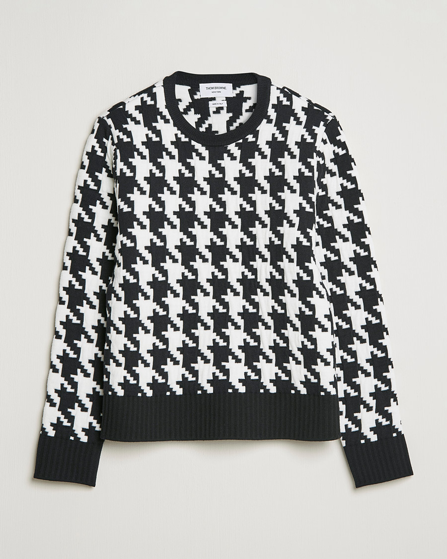 Herr | Tröjor | Thom Browne | Houndstooth Jacquard Sweater Black/White