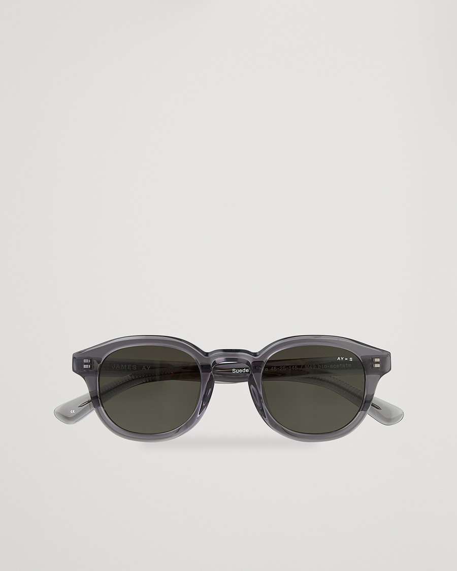 Herr |  | James Ay | Suede Sunglasses Transparent Grey