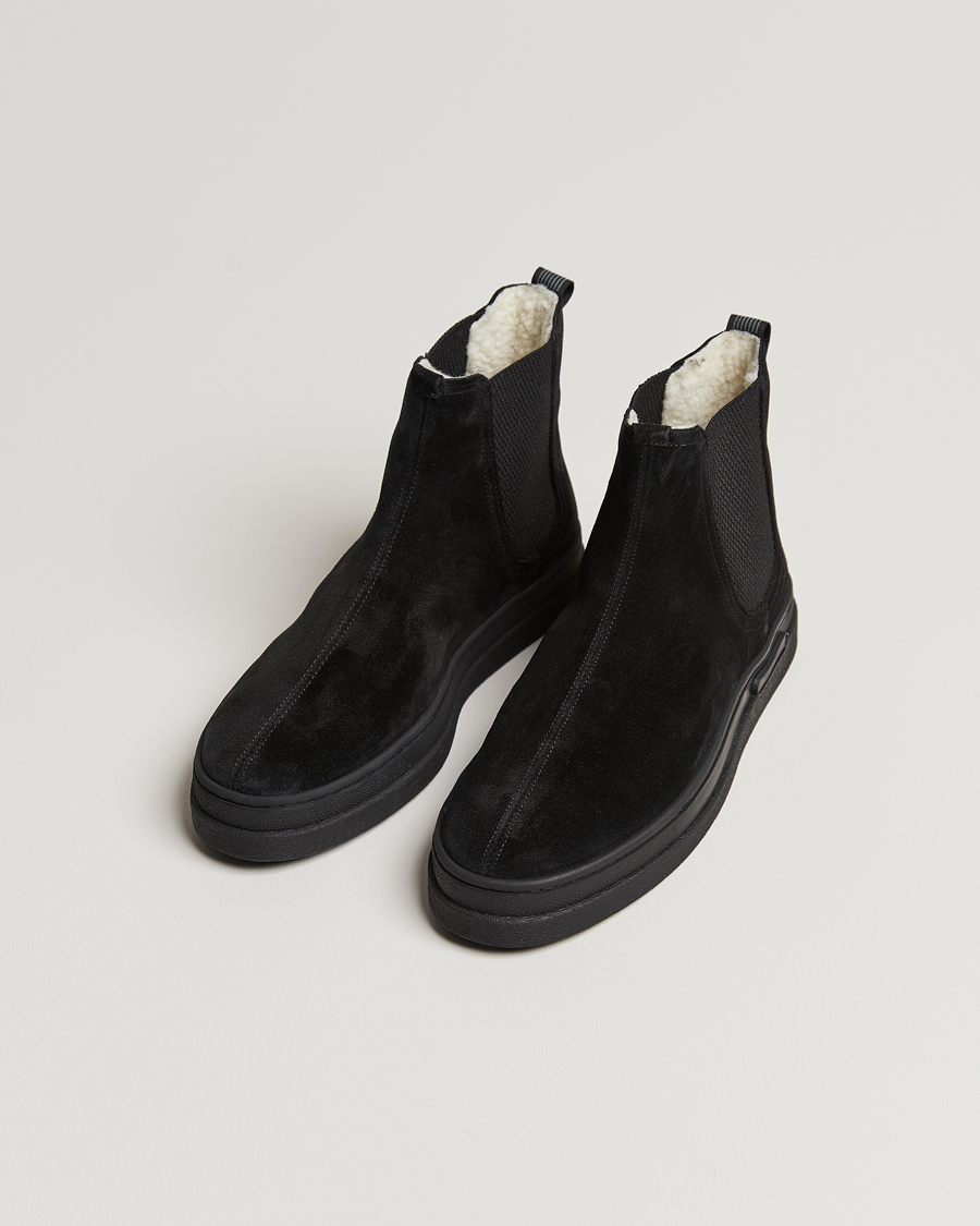 Herr | Svarta kängor | GANT | Cloyd Shearling Chelsea Boot Black Suede