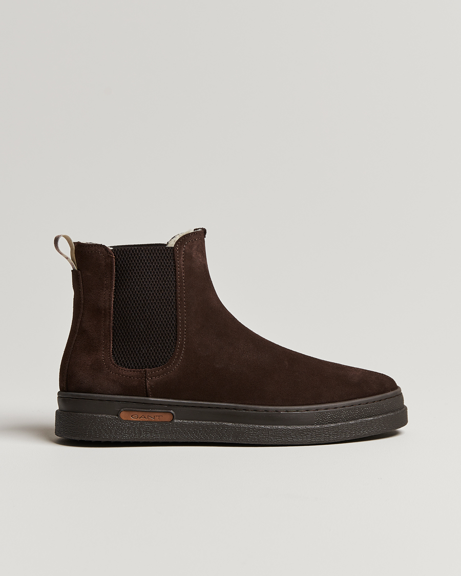Herr | GANT Cloyd Shearling Chelsea Boot Dark Brown Suede | GANT | Cloyd Shearling Chelsea Boot Dark Brown Suede