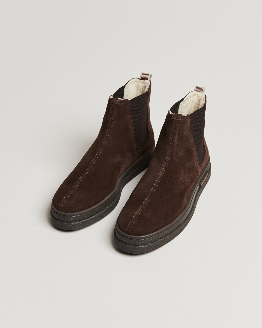 Herr | GANT Cloyd Shearling Chelsea Boot Dark Brown Suede | GANT | Cloyd Shearling Chelsea Boot Dark Brown Suede