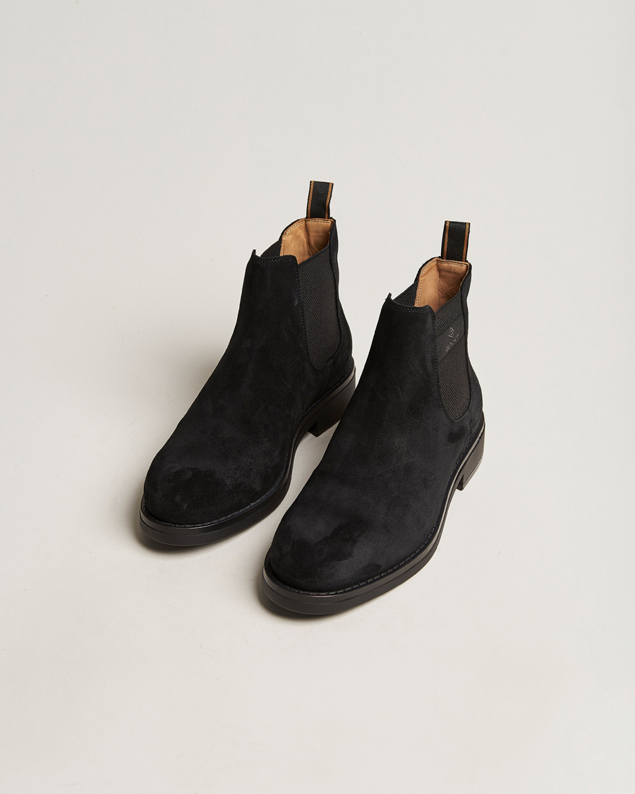 Herr | GANT Brookly Suede Chelsea Boot Black | GANT | Brookly Suede Chelsea Boot Black