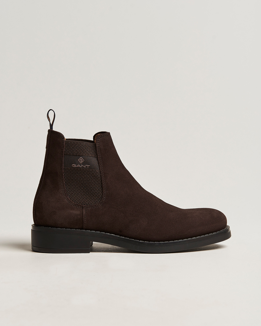 Herr | GANT Brookly Suede Chelsea Boot Dark Brown | GANT | Brookly Suede Chelsea Boot Dark Brown