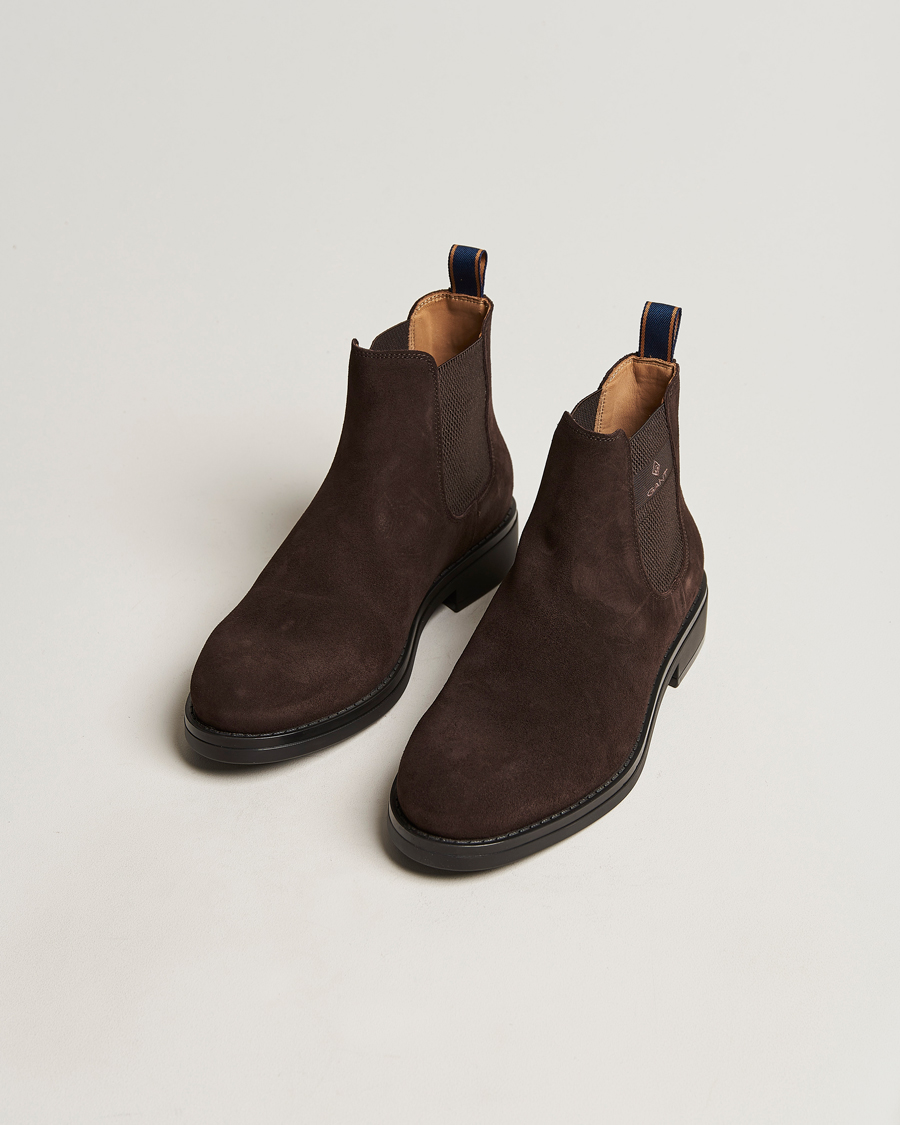 Herr | GANT Brookly Suede Chelsea Boot Dark Brown | GANT | Brookly Suede Chelsea Boot Dark Brown