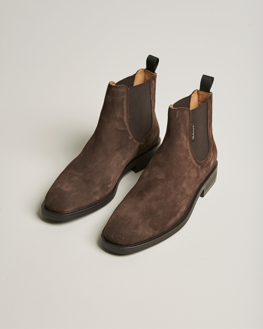 Herr | GANT Brockwill Suede Chelsea Boot Dark Brown | GANT | Brockwill Suede Chelsea Boot Dark Brown
