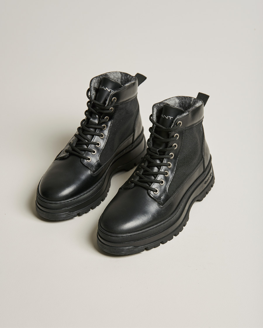 Herr | GANT St Grip Mid Lace Boot Black | GANT | St Grip Mid Lace Boot Black