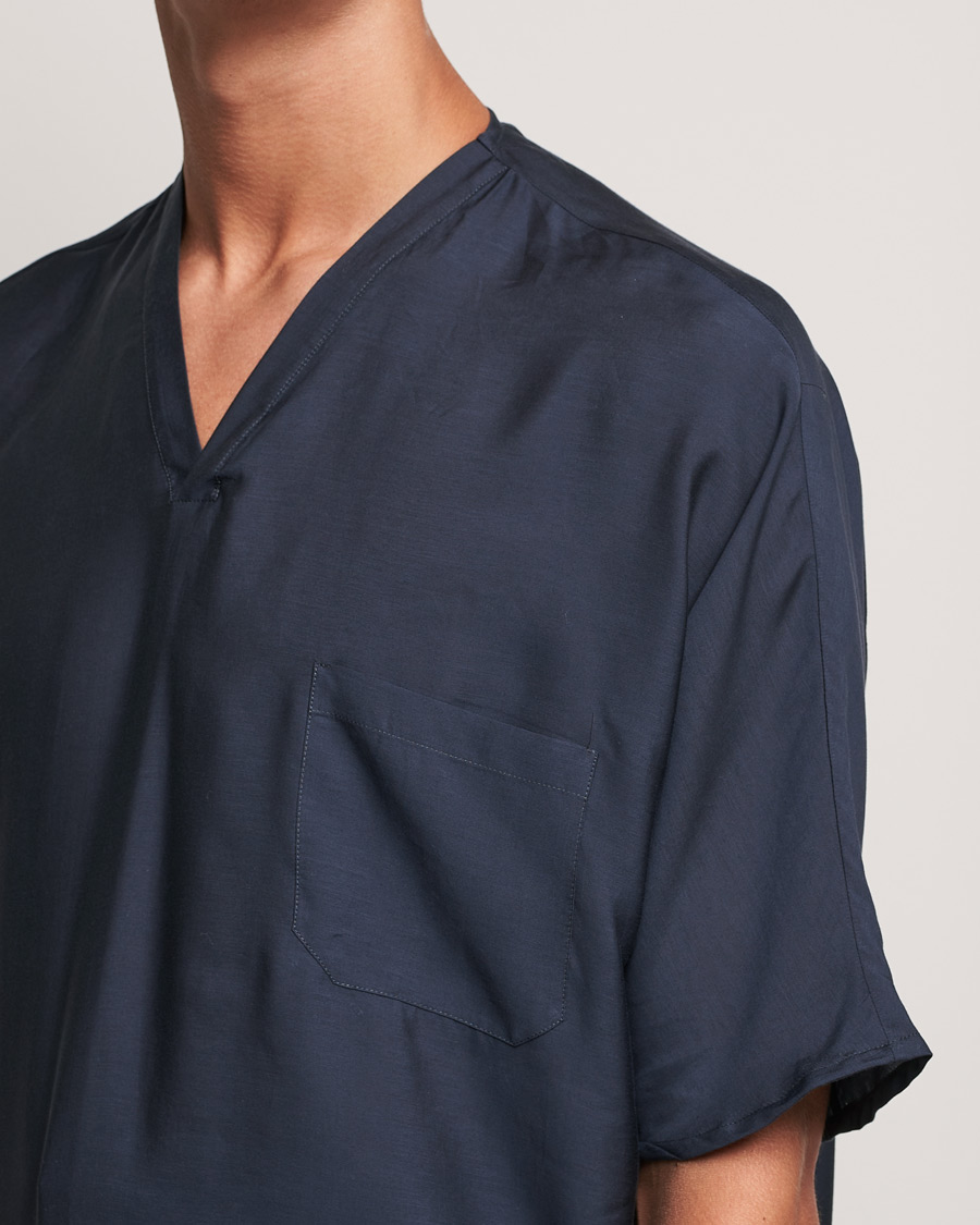 Herr | T-Shirts | Giorgio Armani | Silk Blend T-Shirt Navy