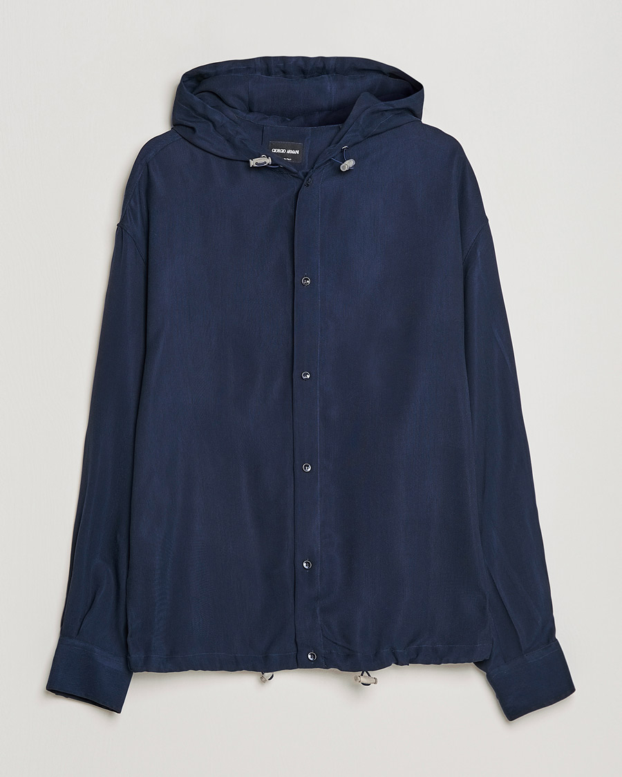 Herr | Jackor | Giorgio Armani | Hooded Lightweight Jacket Night Sky