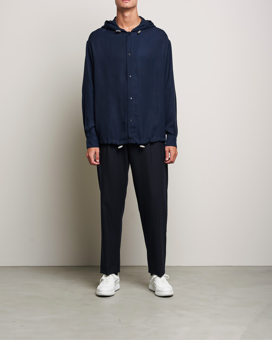 Herr | Jackor | Giorgio Armani | Hooded Lightweight Jacket Night Sky